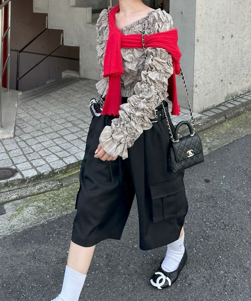 Alley Tokyo(アリートーキョー)の「【セットアップで着られる】けっこうおっきめのカーゴタイプゆるハーパン(その他パンツ・レディース・ブラック/グレー/オフホワイト・FREE)」の14枚目の写真