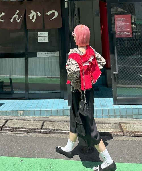 Alley Tokyo(アリートーキョー)の「【セットアップで着られる】けっこうおっきめのカーゴタイプゆるハーパン(その他パンツ・レディース・ブラック/グレー/オフホワイト・FREE)」の16枚目の写真