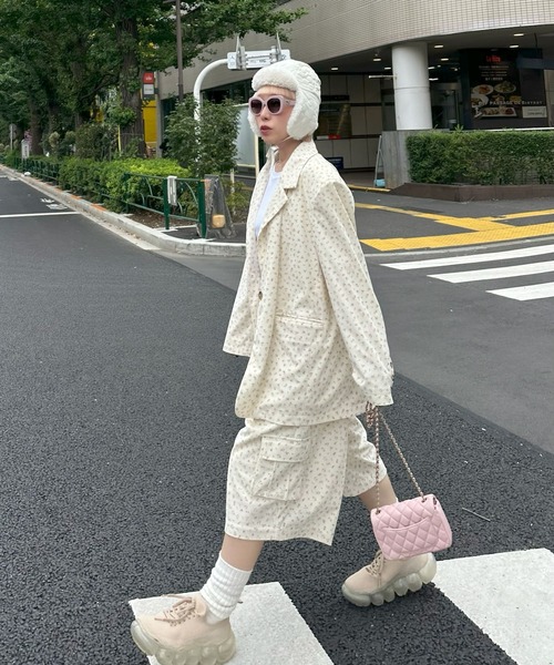 Alley Tokyo(アリートーキョー)の「【セットアップで着られる】けっこうおっきめのカーゴタイプゆるハーパン(その他パンツ・レディース・ブラック/グレー/オフホワイト・FREE)」の21枚目の写真