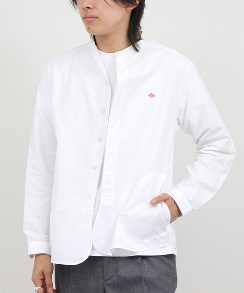 DANTON(ダントン)の「【DANTON/ダントン】SOX BAND COLLAR SHIRT(DT-B0280)(シャツ/ブラウス・メンズ・ホワイト/キナリ・38/40/42/44)」の3枚目の写真