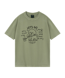 [ワイルドシュン] ビション 君の名前はピグメントオーバーサイズ半袖Tシャツ