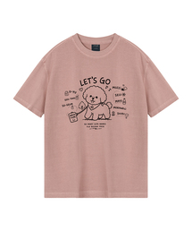 [ワイルドシュン] ビション 君の名前はピグメントオーバーサイズ半袖Tシャツ