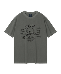 [ワイルドシュン] ビション 君の名前はピグメントオーバーサイズ半袖Tシャツ