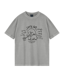 [ワイルドシュン] ビション 君の名前はピグメントオーバーサイズ半袖Tシャツ