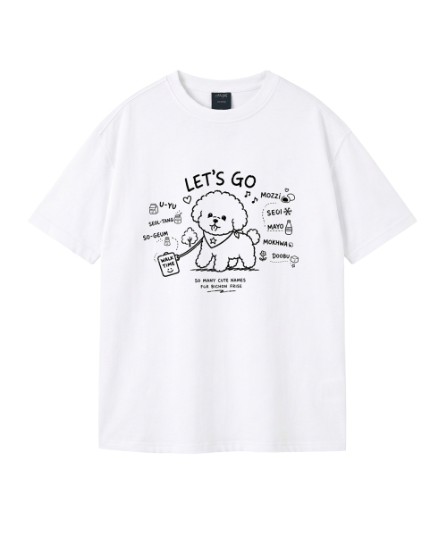 WILDROCK（ワイルドロック）の「[ワイルドシュン] ビション 君の名前はピグメントオーバーサイズ半袖Tシャツ（Tシャツ/カットソー・レディース・カーキ/ピンク/ホワイト/ライトグレー/チャコール/ライトパープル/ブルー/ブラック・FREE/LARGE/SMALL/MEDIUM/X-SMALL）」の15枚目の写真