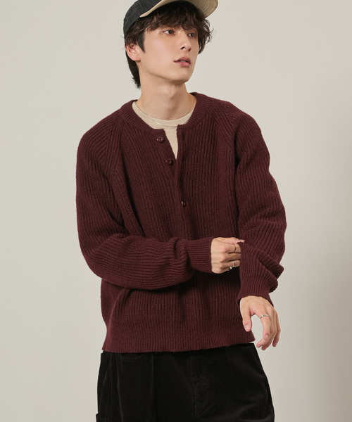 EMMA CLOTHES（エマクローズ）の「長袖ヘンリーネックニット（ニット/セーター・メンズ・ブラック/ワイン/ホワイト/チャコール/ブラウン・M/L）」の11枚目の写真