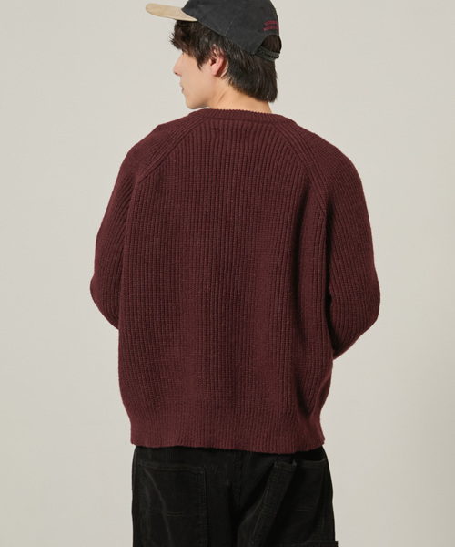 EMMA CLOTHES（エマクローズ）の「長袖ヘンリーネックニット（ニット/セーター・メンズ・ブラック/ワイン/ホワイト/チャコール/ブラウン・M/L）」の15枚目の写真