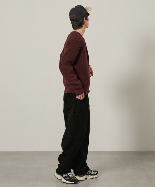 EMMA CLOTHES（エマクローズ）の「長袖ヘンリーネックニット（ニット/セーター・メンズ・ブラック/ワイン/ホワイト/チャコール/ブラウン・M/L）」の19枚目の写真