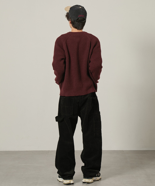 EMMA CLOTHES（エマクローズ）の「長袖ヘンリーネックニット（ニット/セーター・メンズ・ブラック/ワイン/ホワイト/チャコール/ブラウン・M/L）」の20枚目の写真