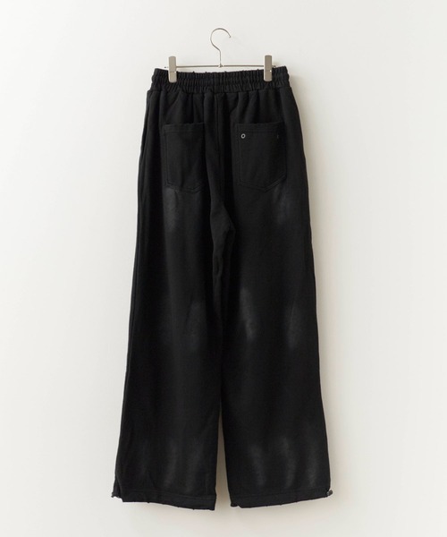 Chick（チック）の「Distressed sweatpants/汚れ加工スウェットパンツ 2026年 夏 夏服メンズ（スウェットパンツ・メンズ・ブラック・M）」の2枚目の写真