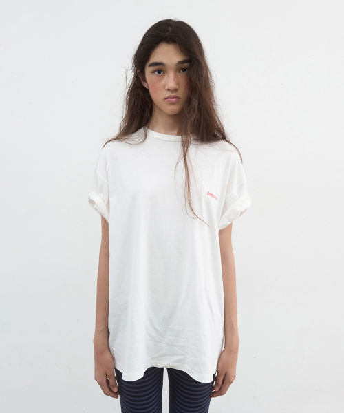 NOCONTENT(ノーコンテント)の「397.リバースクリアロゴTシャツ_ホワイト(Tシャツ/カットソー・レディース・その他・FREE)」の1枚目の写真