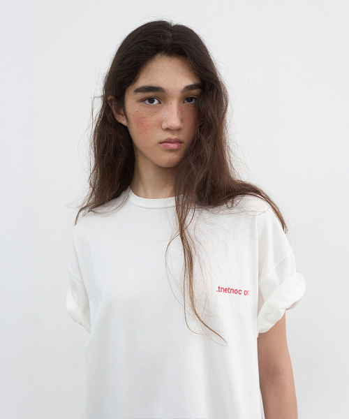NOCONTENT(ノーコンテント)の「397.リバースクリアロゴTシャツ_ホワイト(Tシャツ/カットソー・レディース・その他・FREE)」の2枚目の写真