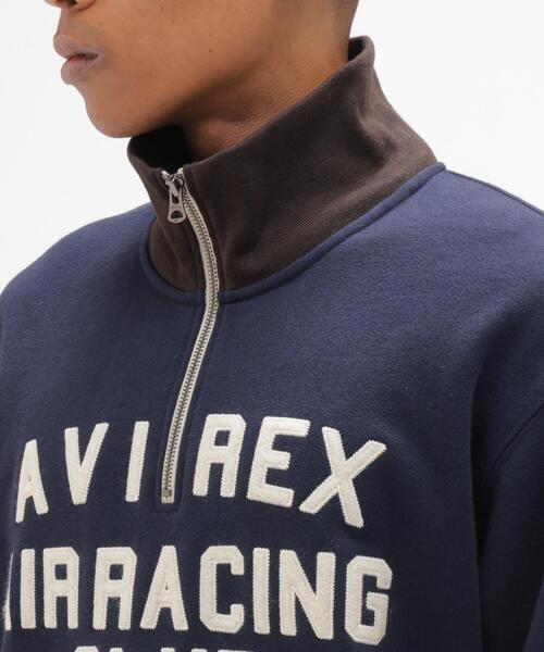 AVIREX(アヴィレックス)の「《A.A.R.C》PATCHED CLASSIC HALF ZIP / パッチド クラシック ハーフジップ / AVIREX / アヴィレックス(スウェット・メンズ・ネイビー/グレー・MEDIUM/LARGE/X-LARGE/XX-LARGE)」の4枚目の写真