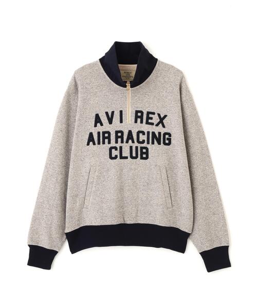 AVIREX(アヴィレックス)の「《A.A.R.C》PATCHED CLASSIC HALF ZIP / パッチド クラシック ハーフジップ / AVIREX / アヴィレックス(スウェット・メンズ・ネイビー/グレー・MEDIUM/LARGE/X-LARGE/XX-LARGE)」の1枚目の写真