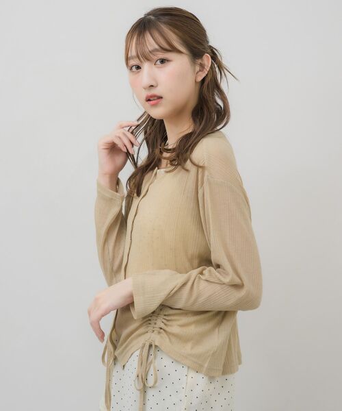 RETRO GIRL(レトロガール)の「フロントドロストカーデ(カーディガン/ボレロ・レディース・ブラック/ベージュ/ナチュラル・FREE)」の20枚目の写真