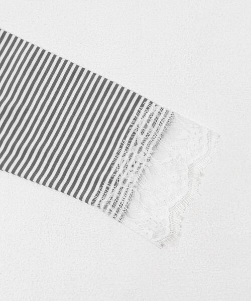 ITEMS URBANRESEARCH(アイテムズ アーバンリサーチ)の「レース切替ロングTシャツ(Tシャツ/カットソー・レディース・ホワイト系その他/ブラウン/グレー系その他・FREE)」の7枚目の写真