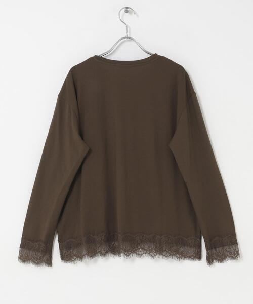 ITEMS URBANRESEARCH(アイテムズ アーバンリサーチ)の「レース切替ロングTシャツ(Tシャツ/カットソー・レディース・ホワイト系その他/ブラウン/グレー系その他・FREE)」の16枚目の写真