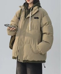フード付きオーバーサイズ中綿ジャケット