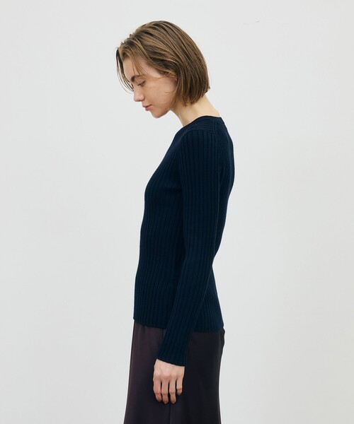 DES PRES（デ・プレ）の「【WEB先行予約】ウールベーシックリブ クルーネックプルオーバー（ニット/セーター・レディース・ブラック/ライトグレー/ネイビー/ホワイト系その他・FREE）」の7枚目の写真