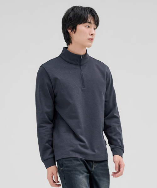 CHASECULT(チェイスカルト)の「メンズ ストレッチ 裏起毛 ハーフジップ Tシャツ-FFRK5123C0N(Tシャツ/カットソー・メンズ・ブルー・100/110/95/105)」の3枚目の写真