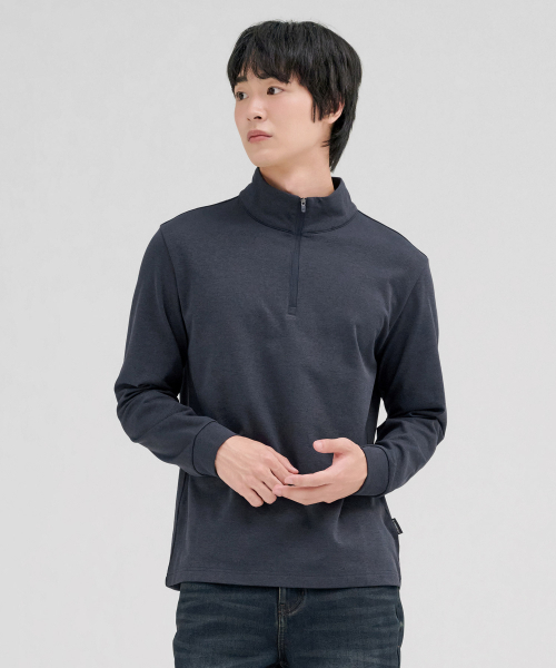 CHASECULT(チェイスカルト)の「メンズ ストレッチ 裏起毛 ハーフジップ Tシャツ-FFRK5123C0N(Tシャツ/カットソー・メンズ・ブルー・100/110/95/105)」の4枚目の写真