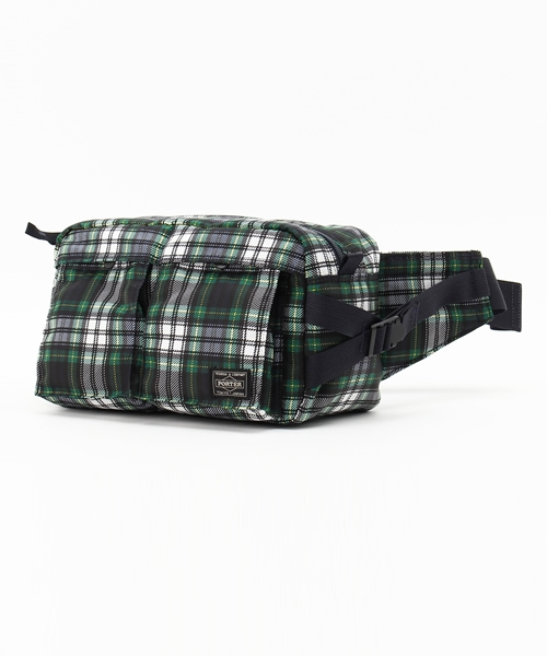 HEAD PORTER（ヘッドポーター）の「HIGHLAND/WAIST BAG（ショルダーバッグ・メンズ・グリーン/ブルー・FREE）」の2枚目の写真