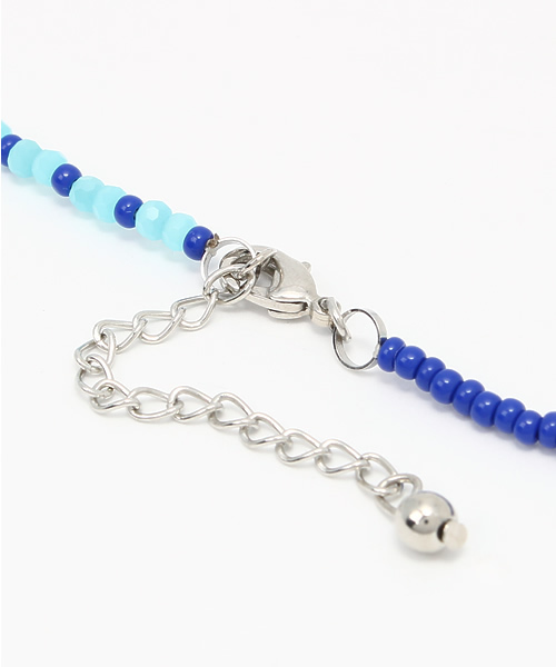 チャイハネ（チャイハネ）の「【チャイハネ】ミックスビーズ ショートネックレス（ネックレス・レディース・ブルー/オレンジ/グリーン・FREE）」の5枚目の写真