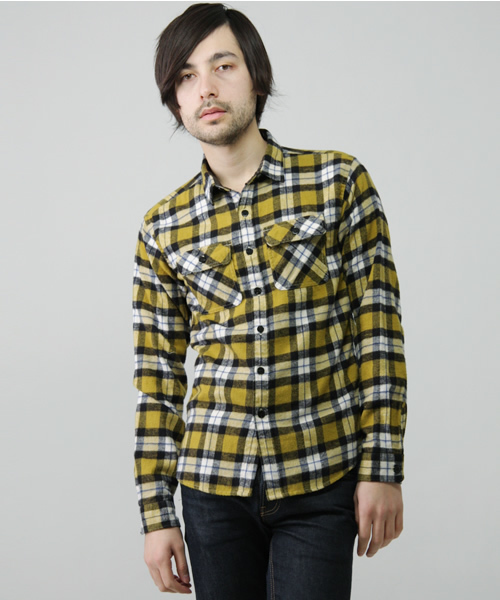 AMERICAN RAG CIE（アメリカンラグシー）の「シャツ　ANB-M91-SH096（シャツ/ブラウス・メンズ・グリーン/イエロー/レッド・1/2）」の5枚目の写真