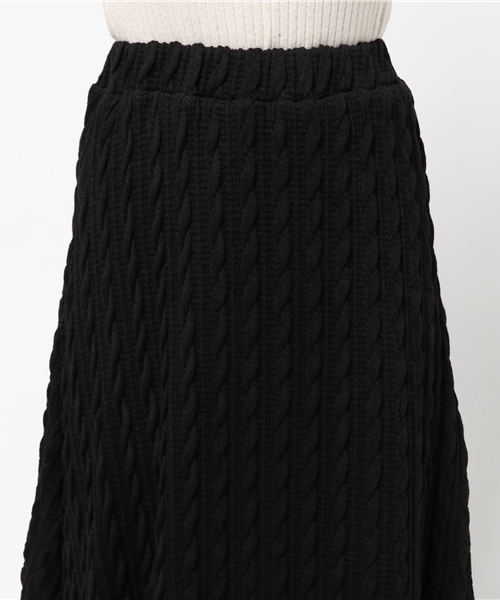 coca（coca）（コカ）の「＜再入荷＞たっぷりニットのロングフレアスカート（スカート・レディース・ブラック/グレー/チャコール・ONE SIZE）」の9枚目の写真