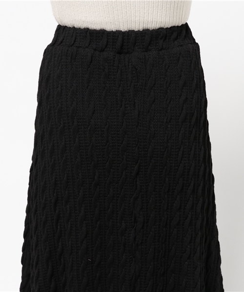 coca（coca）（コカ）の「＜再入荷＞たっぷりニットのロングフレアスカート（スカート・レディース・ブラック/グレー/チャコール・ONE SIZE）」の10枚目の写真