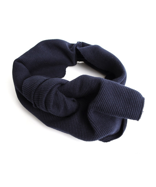 folklore（フォルクローレ）の「ボリュームツイストタ―バン（ヘアバンド・レディース・ネイビー/ワインレッド/ブラック/カーキ/グレー・ﾌﾘ-）」の4枚目の写真