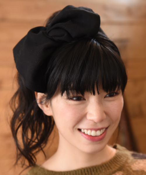 folklore（フォルクローレ）の「ボリュームツイストタ―バン（ヘアバンド・レディース・ネイビー/ワインレッド/ブラック/カーキ/グレー・ﾌﾘ-）」の9枚目の写真