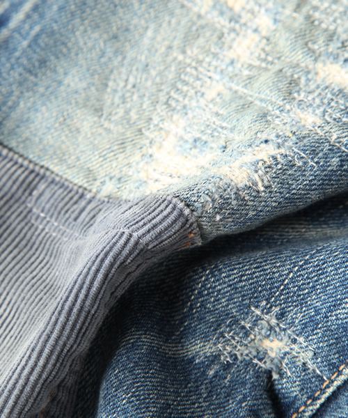 HYSTERIC GLAMOUR（ヒステリックグラマー）の「NOBU REMAKE加工デニムスリムストレートPT（デニムパンツ・メンズ・インディゴブルー/ダークインディゴブルー・28inch/30inch/32inch/34inch）」の13枚目の写真