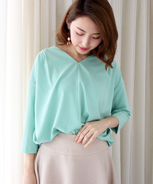 N.（N. Natural Beauty Basic） | ◆タックプリーツブラウス七分袖(シャツ/ブラウス)