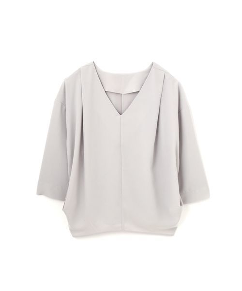 N.（N. Natural Beauty Basic）（エヌエヌナチュラルビューティーベーシック）の「タックプリーツブラウス七分袖（シャツ/ブラウス・レディース・オレンジ/ホワイト/ライトグリーン/グレー/ピンク/ネイビー・MEDIUM）」の20枚目の写真