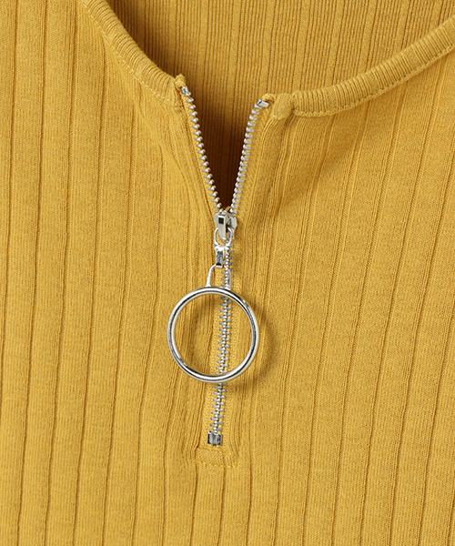 VENCEEXCHANGE（ヴァンスエクスチェンジ）の「サークルファスナージップタンクトップ       （タンクトップ・レディース・オフホワイト/ブラック/オリーブ/イエロー/パープル/オレンジ・MEDIUM）」の12枚目の写真