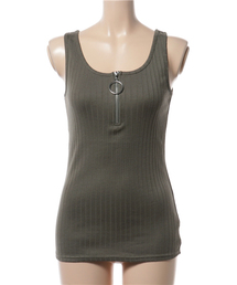 VENCEEXCHANGE | サークルファスナージップタンクトップ       (タンクトップ)