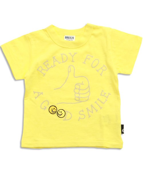 BREEZE（ブリーズ）の「FO smileハンドサインTシャツ（Tシャツ/カットソー・キッズ・レモンイエロー/オフホワイト・95/140/100/120/110/130/90/80）」の2枚目の写真