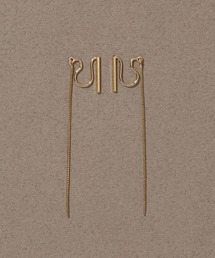 【K10】バー&チェーンイヤリング<動画あり>