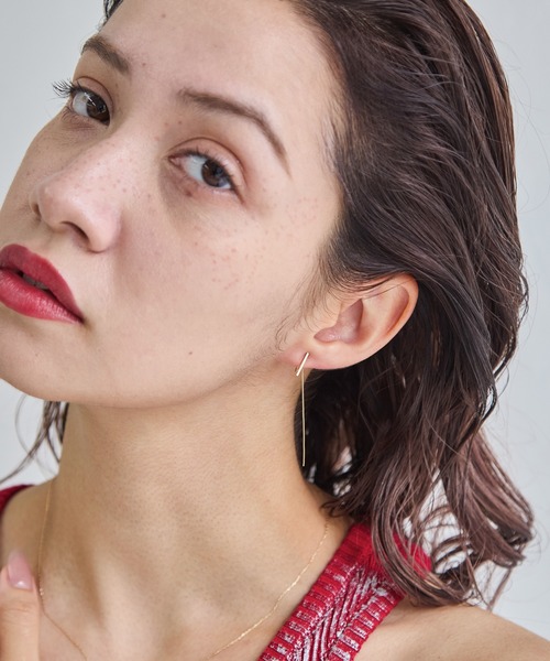 JUPITER（ジュピター）の「【K10】バー＆チェーンイヤリング<動画あり>（イヤリング・レディース・ゴールド・FREE）」の10枚目の写真