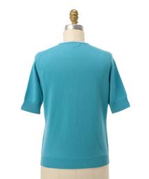 Drawer - Drawerドロワー ★完売クルーネックショートスリーブニット シアー新品 Drawer（ドゥロワー）の「Drawer クルーネックショートスリーブ