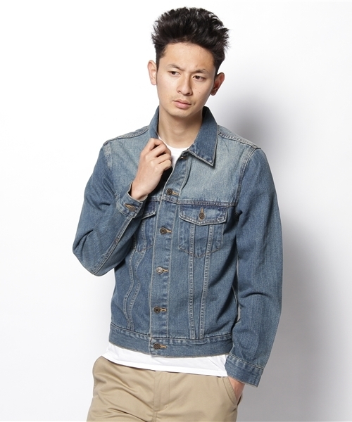 WEGO（ウィゴー）の「ベーシックGジャン（デニムジャケット・メンズ・サックスブルー/ダークインディゴブルー/ライトインディゴブルー・MEDIUM/LARGE/X-LARGE）」の3枚目の写真