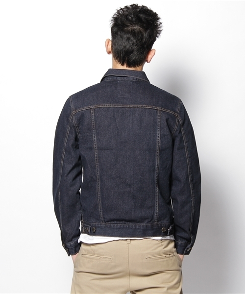 WEGO（ウィゴー）の「ベーシックGジャン（デニムジャケット・メンズ・サックスブルー/ダークインディゴブルー/ライトインディゴブルー・MEDIUM/LARGE/X-LARGE）」の5枚目の写真