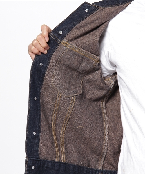 WEGO（ウィゴー）の「ベーシックGジャン（デニムジャケット・メンズ・サックスブルー/ダークインディゴブルー/ライトインディゴブルー・MEDIUM/LARGE/X-LARGE）」の10枚目の写真