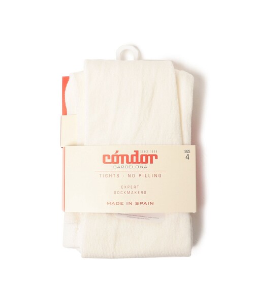 こども ビームス（コドモビームス）の「CONDOR / プレーン タイツ (3～10才)（タイツ/ストッキング・キッズ・チャコールグレー/ブラック/ネイビー/ホワイト/ホワイト系その他3・10(9-10y)/4(3-4y)/6(5-6y)/8(7-8y)）」の2枚目の写真