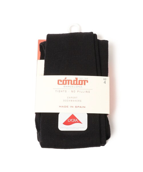 こども ビームス（コドモビームス）の「CONDOR / プレーン タイツ (3～10才)（タイツ/ストッキング・キッズ・チャコールグレー/ブラック/ネイビー/ホワイト/ホワイト系その他3・10(9-10y)/4(3-4y)/6(5-6y)/8(7-8y)）」の3枚目の写真