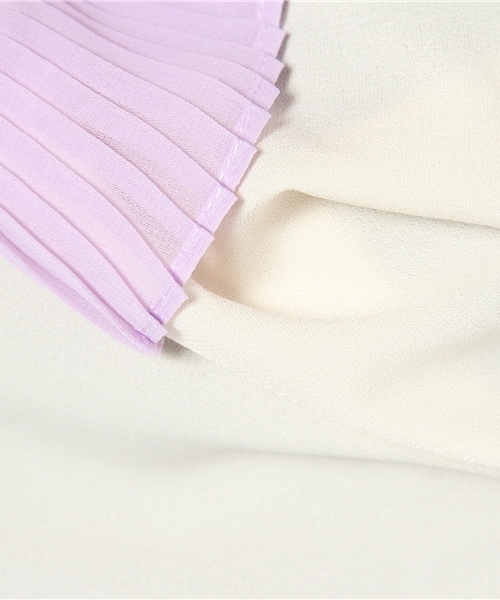 Kastane（カスタネ）の「プリーツ衿半袖SH（シャツ/ブラウス・レディース・ベージュ/パープル/ベビーピンク/キャメル・FREE）」の9枚目の写真