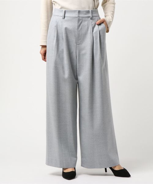 RIVE DROITE（リヴドロワ）の「サキソニーストレッチワイドパンツ（その他パンツ・レディース・ピンク/ライトグレー/ベージュ・FREE）」の2枚目の写真