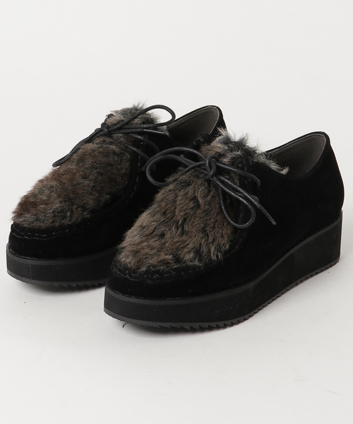 KOBE LETTUCE（コウベレタス）の「厚底チロリアンシューズ/ブーツ/レディース[I1449]神戸レタス（ブーツ・レディース・ブラウン/ブラック/ベージュ系その他/ブラック系その他・S/M/L/LL）」の7枚目の写真