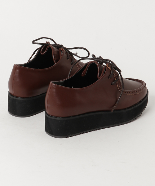 KOBE LETTUCE（コウベレタス）の「厚底チロリアンシューズ/ブーツ/レディース[I1449]神戸レタス（ブーツ・レディース・ブラウン/ブラック/ベージュ系その他/ブラック系その他・S/M/L/LL）」の6枚目の写真